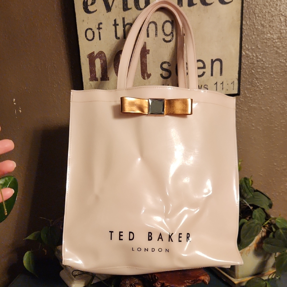 Ted Baker Light Pink Tote with Gold Bow NWOT